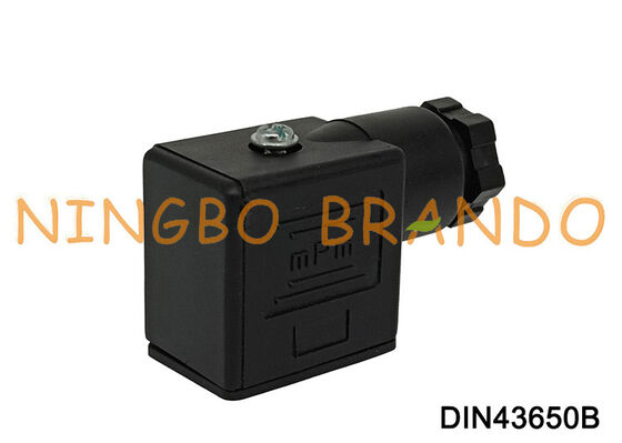 Solenoid Valve Coil Connector DIN43650 B MPM Black DIN 43650 Type B