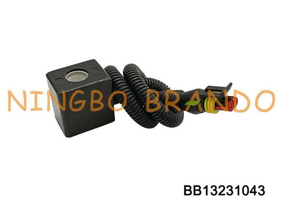 ऑटोमोबाइल स्पेयर पार्ट्स के लिए प्लग कनेक्टर के साथ 12VDC 24VDC सोलनॉइड कॉइल