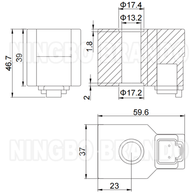 हुंडई R210-5 R220-5 खुदाई के लिए 14VDC 27VDC 21W सोलनॉइड कॉइल