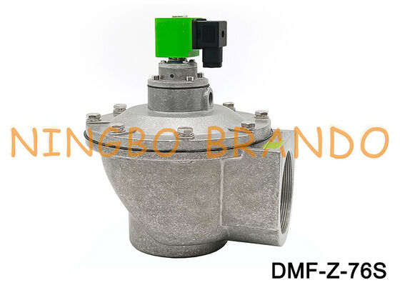 DMF-Z-76S G3'' समकोण डायाफ्राम वाल्व AC220V DC24V पल्स सोलनॉइड वाल्व