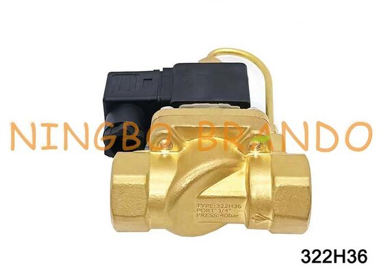 पार्कर प्रकार 322H36 DC24V सामान्य रूप से खुला सोलनॉइड वाल्व 3/4 इंच AC220V