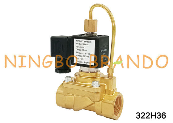 पार्कर प्रकार 322H36 DC24V सामान्य रूप से खुला सोलनॉइड वाल्व 3/4 इंच AC220V