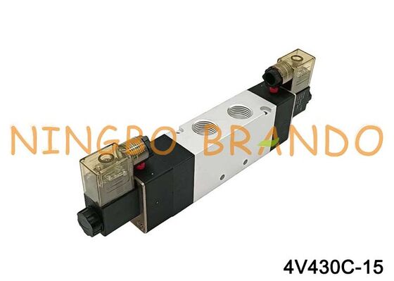 AirTAC type 4V430C-15 Solenoid Valve 5/3 Way Pneumatic Valve
