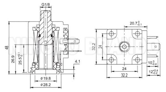 0311 C 0312 C 0211 बर्कर्ट प्रकार सोलेनोइड वाल्व कॉइल 12V 24V 110V 220V 22VA 20W