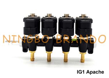 IG1 Apache OMB टाइप LPG / CNG रेल इंजेक्टर HD 4 सिलिंडर 3 ओम DC12V