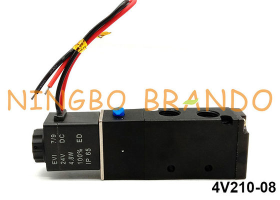 एयरटैक टाइप 5/2 वे वायवीय सोलेनॉइड वाल्व 1/4 &quot;4V210-08 12 वी 24 वी