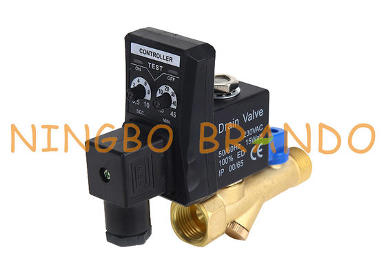 टाइमर 1/4 '' 1/2 '' 110V 220V के साथ एयर कंप्रेसर ऑटो ड्रेन सोलनॉइड वाल्व
