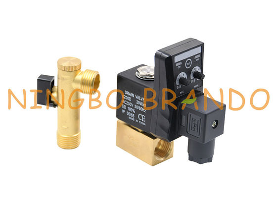 1/2 '' 110V 220V एयर रिसीवर टैंक स्ट्रेनर के साथ ऑटो ड्रेन वाल्व