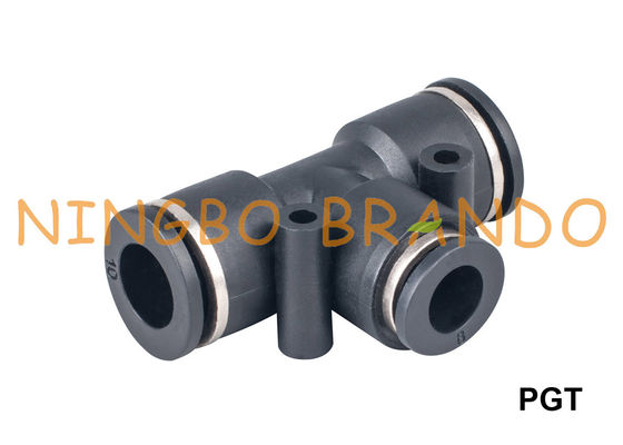 PGT यूनियन टी प्लास्टिक वायवीय Reducer फिटिंग 1/8 '' 1/4 '' 3/8 '' 1/2 ''
