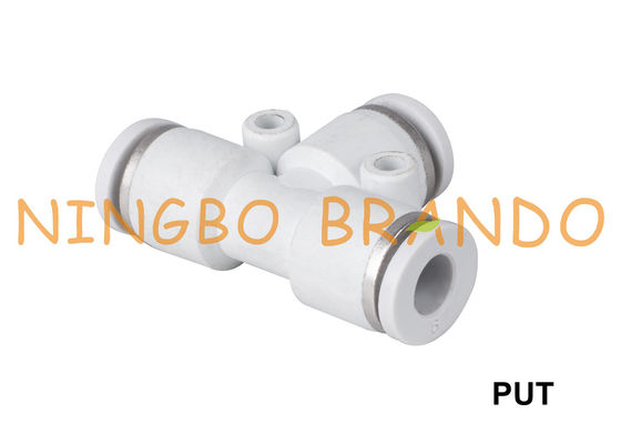 PUT Union Tee Push-In वायवीय वायु नली फिटिंग 1/8 '' 1/4 '' 3/8 '' 1/2 '' ''