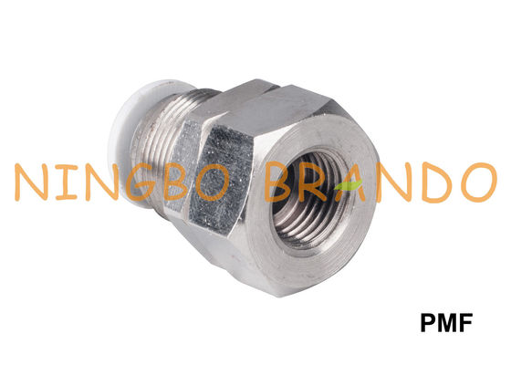 PMF बल्कहेड महिला सीधे वायवीय नली फिटिंग 1/8 '' 1/4 '' 3/8 '' 1/2 ''