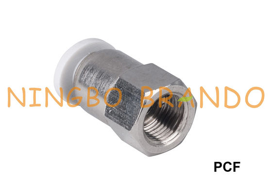 पीसीएफ महिला सीधे वायवीय नली फिटिंग त्वरित कनेक्ट 3/8 '' 1/2 ''