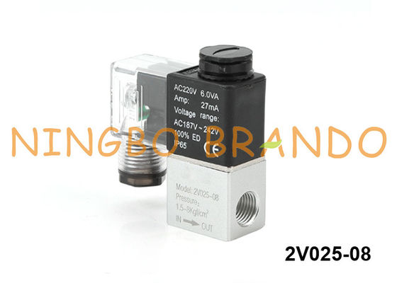 2V025-08 एयरटैक टाइप एयर सोलनॉइड वाल्व 1/4 '' 24VDC 12VDC