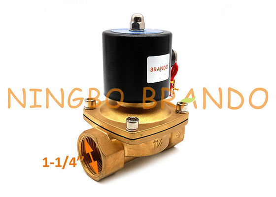 1-1 / 4 &quot;इंच UW-35 2W350-35 पीतल पानी वायु नियंत्रण Solenoid वाल्व
