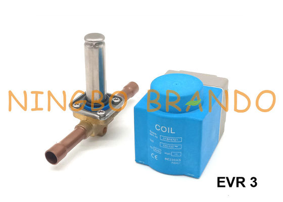 प्रशीतन प्रणाली में Solenoid वाल्व Danfoss प्रकार EVR 3 NC 3/8 ''