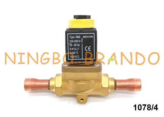प्रशीतन प्रणाली के लिए Castel Type 1078/4 1/2 '' Solder Solenoid वाल्व