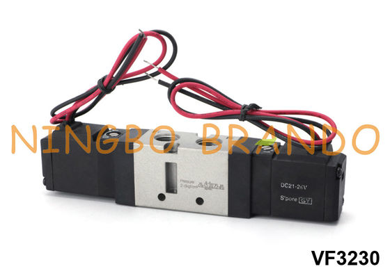 VF3230 एसएमसी प्रकार एयर वायवीय सोलेनॉइड वाल्व 5/2 वे 24V डीसी 220V एसी