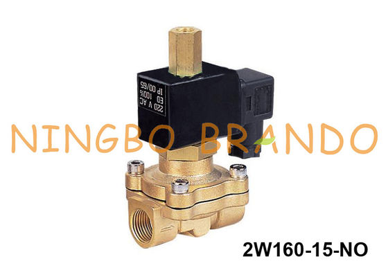 2W160-15-NO 1/2 ''2 वे नो वाटर ब्रास सोलेनॉइड वाल्व 24VDC 220VAC