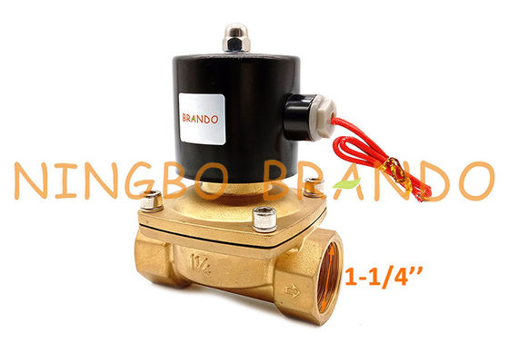 UW-35 2W350-35 1-1 / 4 इंच पीतल प्रवाह नियंत्रण पीतल सोलेनॉइड वाल्व