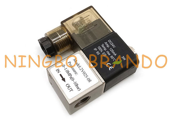 2V025-08 2 स्थिति 2 पोर्ट 1/4 &quot;एनसी DIN43650A वायवीय वाल्व