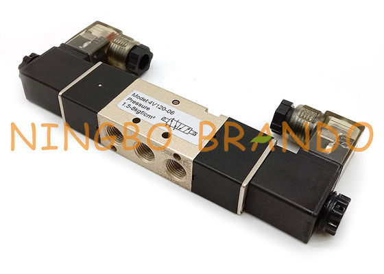 AIRTAC टाइप 4V120-06 5/2 वे 1/8 &quot;डबल सोलेनॉइड न्यूमेटिक वाल्व