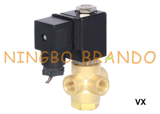 3 वे ब्रास सोलनॉइड वाल्व सामान्य रूप से बंद 1/8 '' 1/4 '' 12V 24V 110V 220V