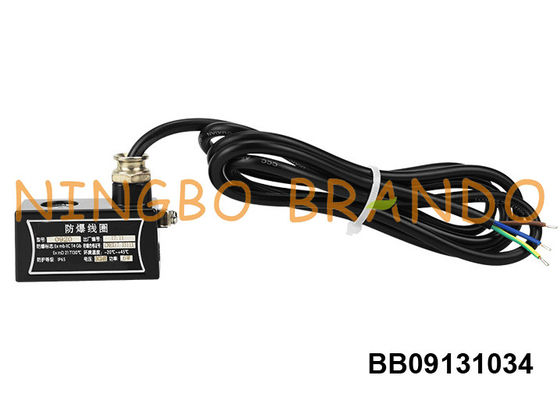 केबल 24VDC 220VAC 3.8W 5.8VA के साथ पूर्व-सबूत सोलेनॉइड वाल्व का तार;