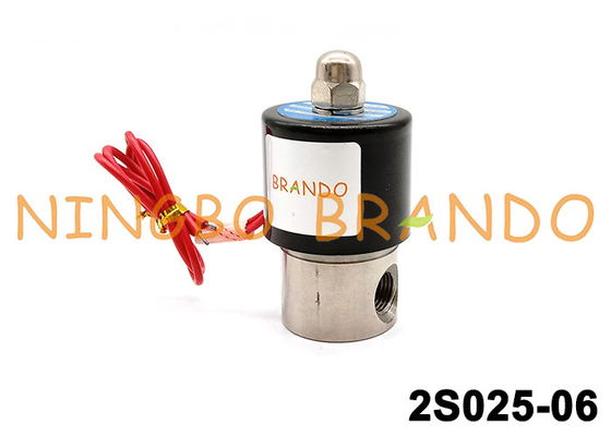 2S025-06 SUS-6 1/8 '' वाटर इलेक्ट्रिक स्टेनलेस स्टील सोलेनॉइड वाल्व;