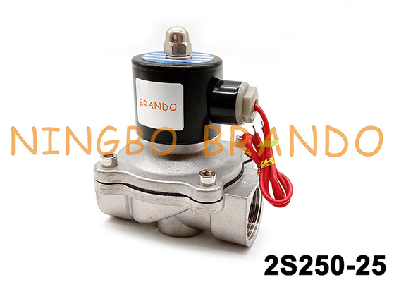 AC220V 24VDC SUW-25 2S250-25 1 '' वाटर एयर इलेक्ट्रोमैग्नेटिक वाल्व;