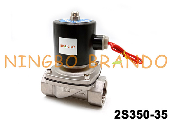AC220V DC24V 2S350-35 SUW-35 1-1 / 4 '' 304 एसएस सोलेनॉइड वाल्व