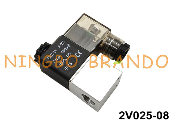 2V025-08 2/2 रास्ता 1/4 &quot;एनसी वायवीय वाल्व 110VAC 220VAC 12VDC 24VDC