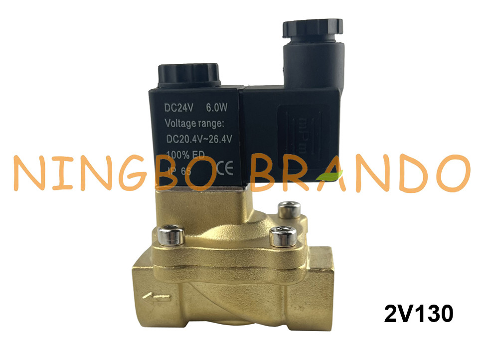 एयरटैक टाइप 2/2 वे ब्रास सोलेनॉइड वाल्व 2V130-10 2V130-15 3/8 '' 1/2 ''
