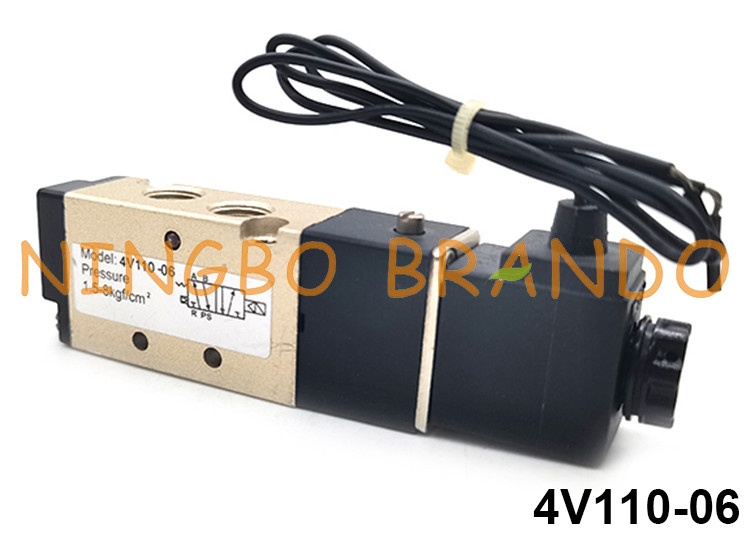4V110-06 Airtac टाइप 5/2 वे न्यूमेटिक सोलनॉइड वाल्व DC24V AC110V AC220V