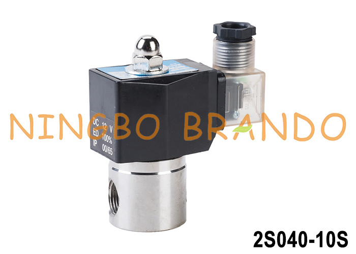 2S040-10 3/8' पानी हवा तेल स्टेनलेस स्टील सोलेनोइड वाल्व 12V 24V 110V 220V