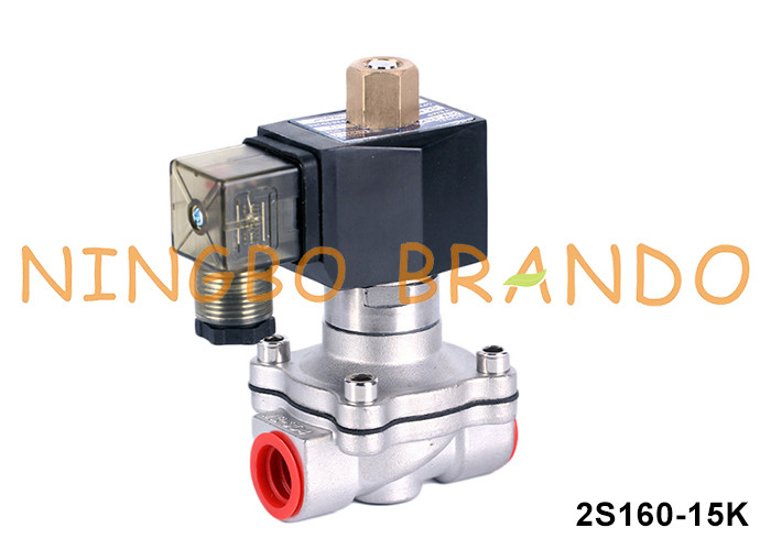 1/2'' 2 रास्ता सामान्य रूप से खुला पानी स्टेनलेस स्टील सोलेनोइड वाल्व 220V 110V 24V 12V