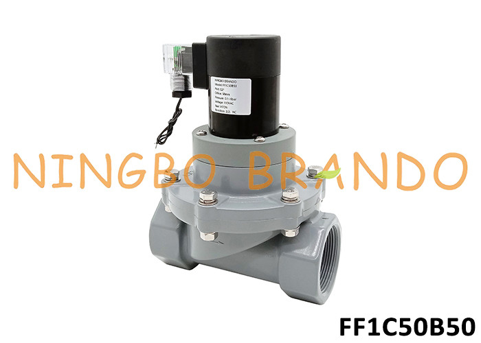 2'' CPVC एंटी कॉरोसिव सोलेनोइड वाल्व के लिए रसायनों एसिड क्षार 24V 220V
