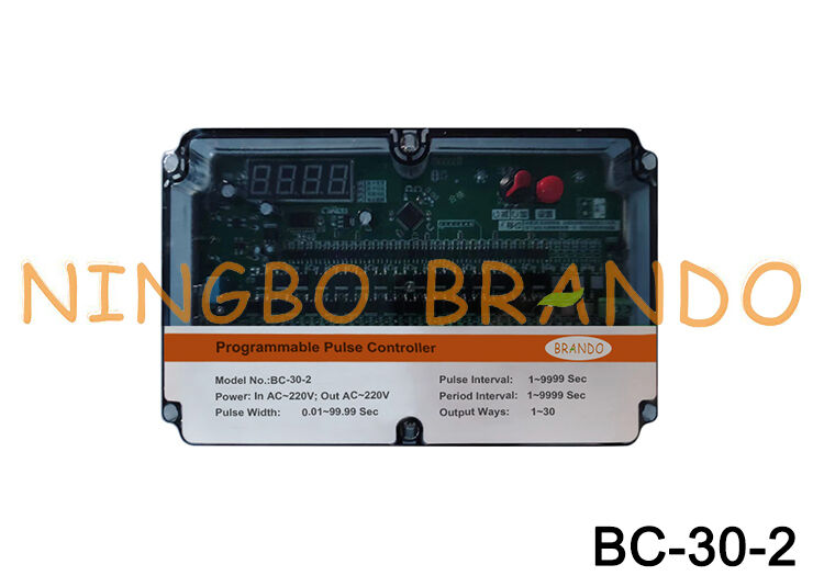 220VAC इन 220VAC आउट 30 लाइनें धूल कलेक्टर के लिए पल्स वाल्व टाइमर नियंत्रक