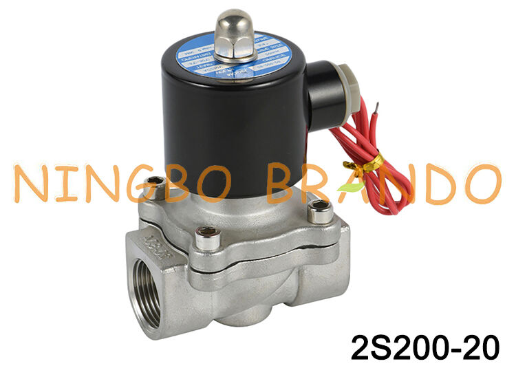 2S200-20 3/4'' 2/2 Way Norally बंद पानी स्टेनलेस स्टील Solenoid वाल्व