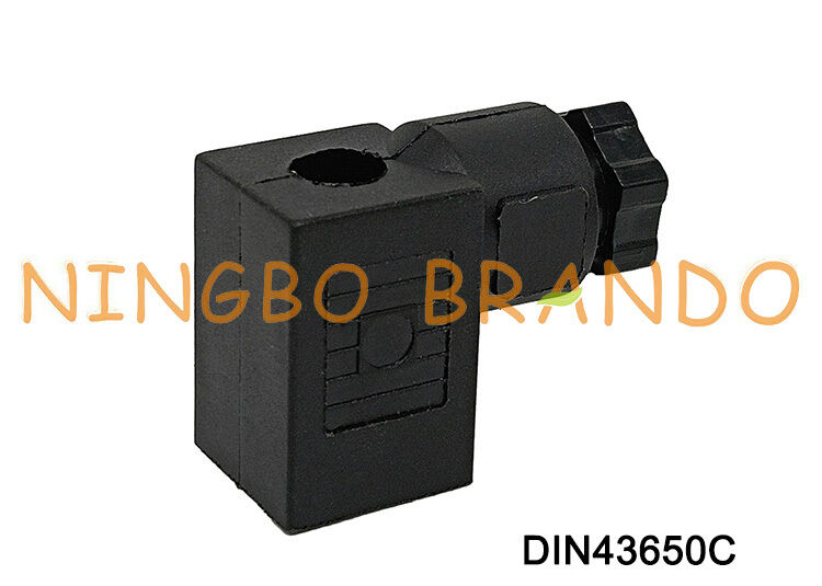 Solenoid Valve Coil Connector DIN43650 C MPM Black DIN 43650 Type C