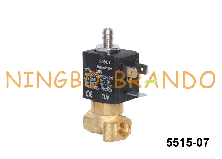 5515 Ceme टाइप 3 वे कॉफ़ी मशीन पीतल सोलेनॉइड वाल्व सामान्य रूप से बंद 230v 24v