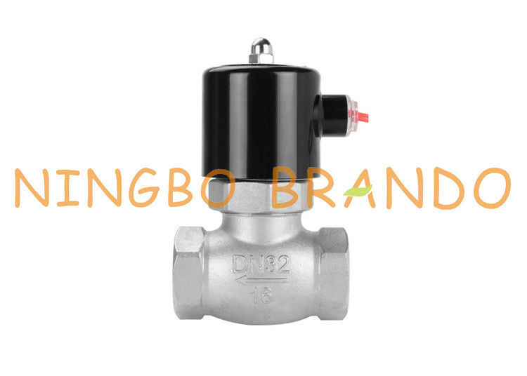 यूनि-डी टाइप यूएस सीरीज़ 1-1 / 4 '' हॉट वॉटर ऑयल स्टीम AC220V DC24V के लिए स्टेनलेस स्टील सोलनॉइड वाल्व