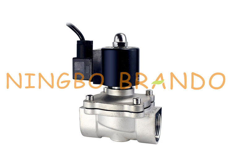 1 '' 1 1/4 '' नृत्य फाउंटेन स्टेनलेस स्टील Solenoid वाल्व IP68 निविड़ अंधकार 220VAC 24VDC