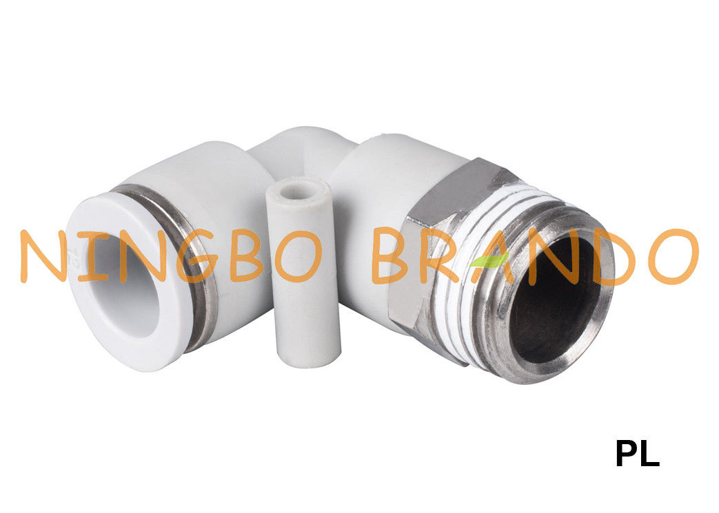 पीएल नर कोहनी पुश-इन वायवीय वायु नली फिटिंग 1/8 '' 1/4 '' 3/8 '' 1/2 ''