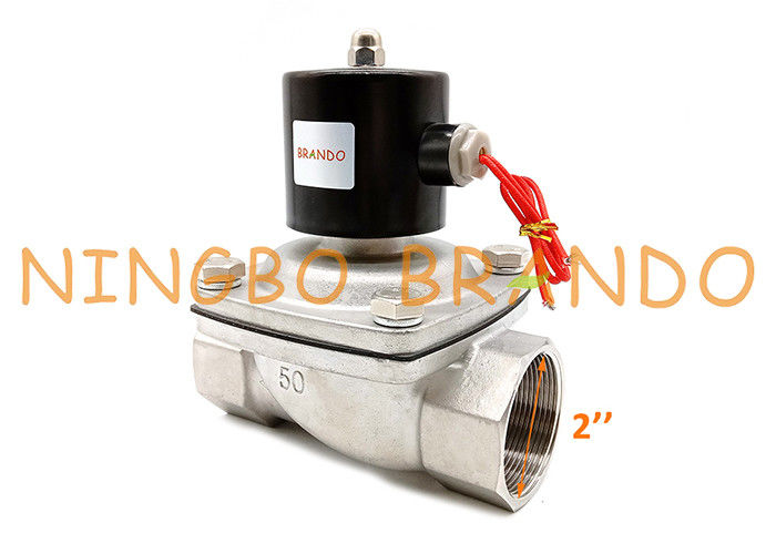 2S500-50 SUW-50 2/2 वे NC 2 '' फ्लो कंट्रोल SS304 सोलेनॉइड वाल्व