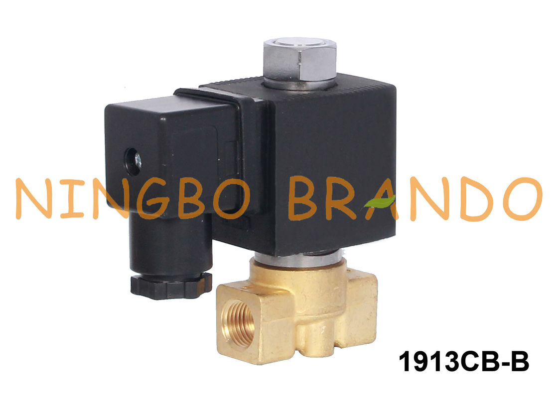 2 रास्ता आम तौर पर खुला पीतल सोलनॉइड वाल्व जल वायु 1/4 '' 24VDC 220VAC