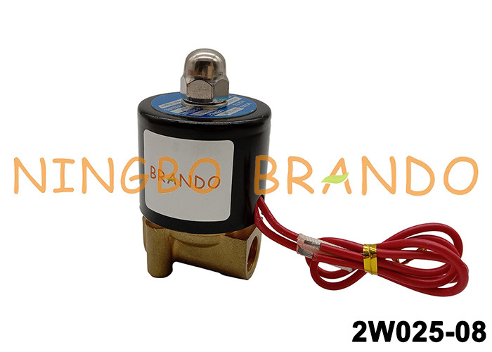 वायु जल गैस के लिए 2W025-08 DC 12V पीतल सोलेनॉइड वाल्व 1/4 ''