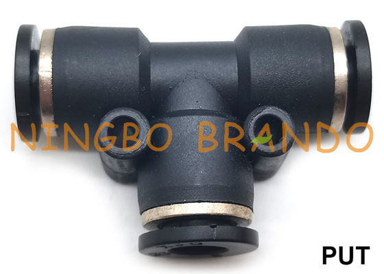 पुट यूनियन टी प्लास्टिक न्यूमैटिक होज फिटिंग्स 3 वे 1/8'' 1/4'' 3/8'' 1/2''