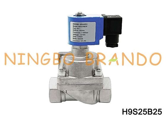 DN25 1'' 100 बार उच्च दबाव जल वायु स्टेनलेस स्टील सोलेनॉइड वाल्व 24V 220V