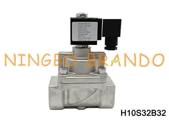 DN32 1-1/4'' 6 से 80 बार उच्च दबाव स्टेनलेस स्टील सोलनॉइड वाल्व 24V 220V