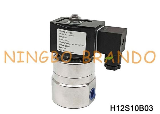DN10 3/8 इंच 300 बार हाई प्रेशर सोलेनॉइड वाल्व स्टेनलेस स्टील 220V 24V